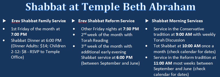 Shabbat Times Graphic